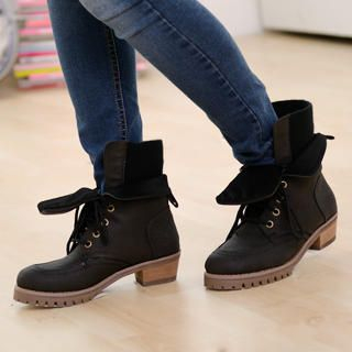 Faux-Leather Short Boots Faux-Leather Short Boots
