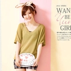 YUMI - Button-Back V-Neck Knit Sweater