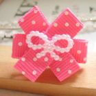 Fit-to-Kill - Hand made Pretty ribbon with pink spot cotton ring