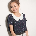 CatWorld - Peter Pan Collar Printed Top