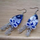 Fit-to-Kill - Blue  Ribbons and Dog Earrings