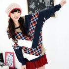 59 Seconds - Plaid & Knit Panel Pullover