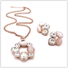 Cuteberry - Set: Jewel Necklace + Earrings