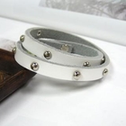 OWL Fashion - Genuine-Leather Studded Bangle