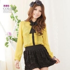 LOYER.mod - Tied Contrast-Trim Chiffon Blouse