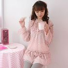 59 Seconds - Frill-Hem Polka Dot Ruffle Tunic