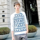 INTHING - Tribal-Patterned Long Sleeve Knit Top