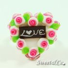 Sweet & Co. - Sweet Swarovksi Love Fuchsia Heart Cake Ring