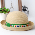 Momiton - Embroidery-Trim Woven Hat