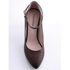 Moonbasa - Genuine Leather Ankle-Strap Sequined Pumps