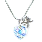 6thJune - Sweet Pisces - Zodiac Sign Necklace with Swarovski Sparkling Crystal Heart
   
