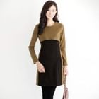 Orange Style - Two-Tone Wool Blend Dress