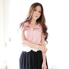 Tokyo Fashion - Lace Shoulder Pintuck Shirt