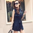 PUFFY - Layered-Front Sleeveless Shirtdress