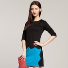 Othermix - Scalloped-Trim Two-Tone Dress
