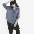 BBon-J - Asymmetric Hem Tab-Sleeve Top