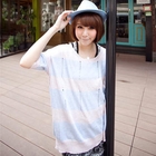 ZOO - Distressed Striped Knit Top