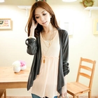 Tokyo Fashion - Set: Drape-Front Cardigan + Sleeveless Top