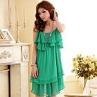 JK2 - Sleeveless Ruffled Chiffon Dress