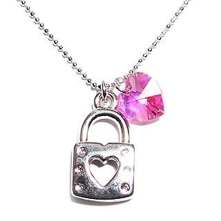 'Lock-My-Heart' October Birthstone Necklace - Tourmaline (Swarovski Crystal)
   
