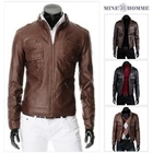 MINE M HOMME - Faux-Leather Zip Jacket