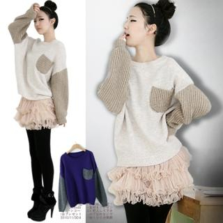 Color-Block Knit Sweater