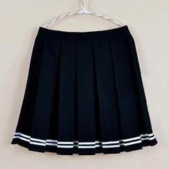 Skool - Striped Pleated Mini Skirt Skool - Striped Pleated Mini Skirt
