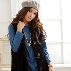 RingBear - Fleece Hooded Long Vest