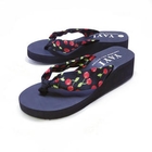 Moscova - Cherry-Pattern Platform Flip-Flops