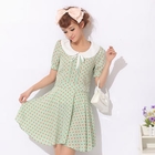 JK2 - Tie-Neck Polka-Dot Tea Dress