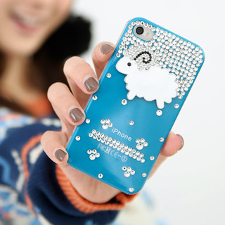 Rhinestone Sheep Accent Iphone 4/4s Case Rhinestone Sheep Accent Iphone 4/4s Case