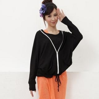 Inset Zip Up Hoodie