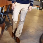 TOPGUYS - Flat-Front Cotton Pants
