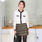 cocostar - Contrast-Trim Chiffon Blouse