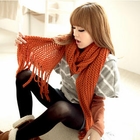 Tokyo Fashion - Open-Knit Fringed Scarf