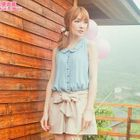 Angel Love - Tie-Waist Panel Playsuit