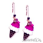 Sweet & Co. - Sweet&Co. Gold Mirror Violet Ice-Cream Earrings