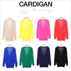 Beccgirl - V-Neck Sheer Cardigan