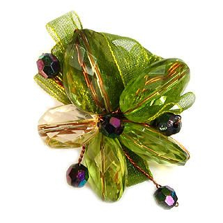 Flower Brooch - Green701
