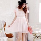 LOYER.mod - Square-Neck Lace-Trim Dress