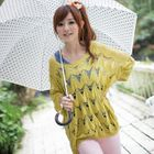 eFashion - Dolman-Sleeve Pointelle Knit Top