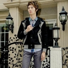 INTHING - Faux-Leather Hooded Jacket