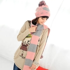 59 Seconds - Rhinestone Heart Pattern Hooded Scarf