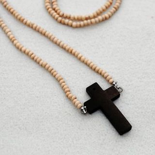 Wooden Cross Long Necklace Wooden Cross Long Necklace
