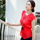 ALICE9 - Roundneck Petal-Sleeve Top