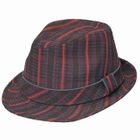GRACE - Belted Plaid Fedora Hat (Large Size)