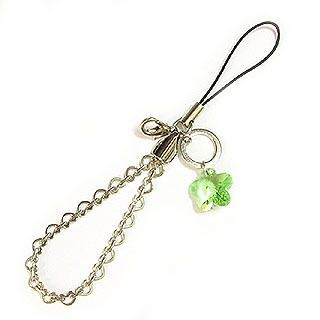 'Floret' Mobile Strap with Swarovski Light Green Crystal Flower