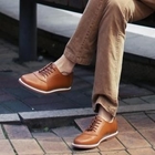 TOPGUYS - Genuine Leather Lace-Up Sneakers
