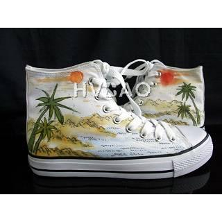 'Tropical Scene' High-Top Sneakers 'Tropical Scene' High-Top Sneakers