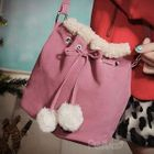 PG Beauty - Fleece Trim Bucket Bag